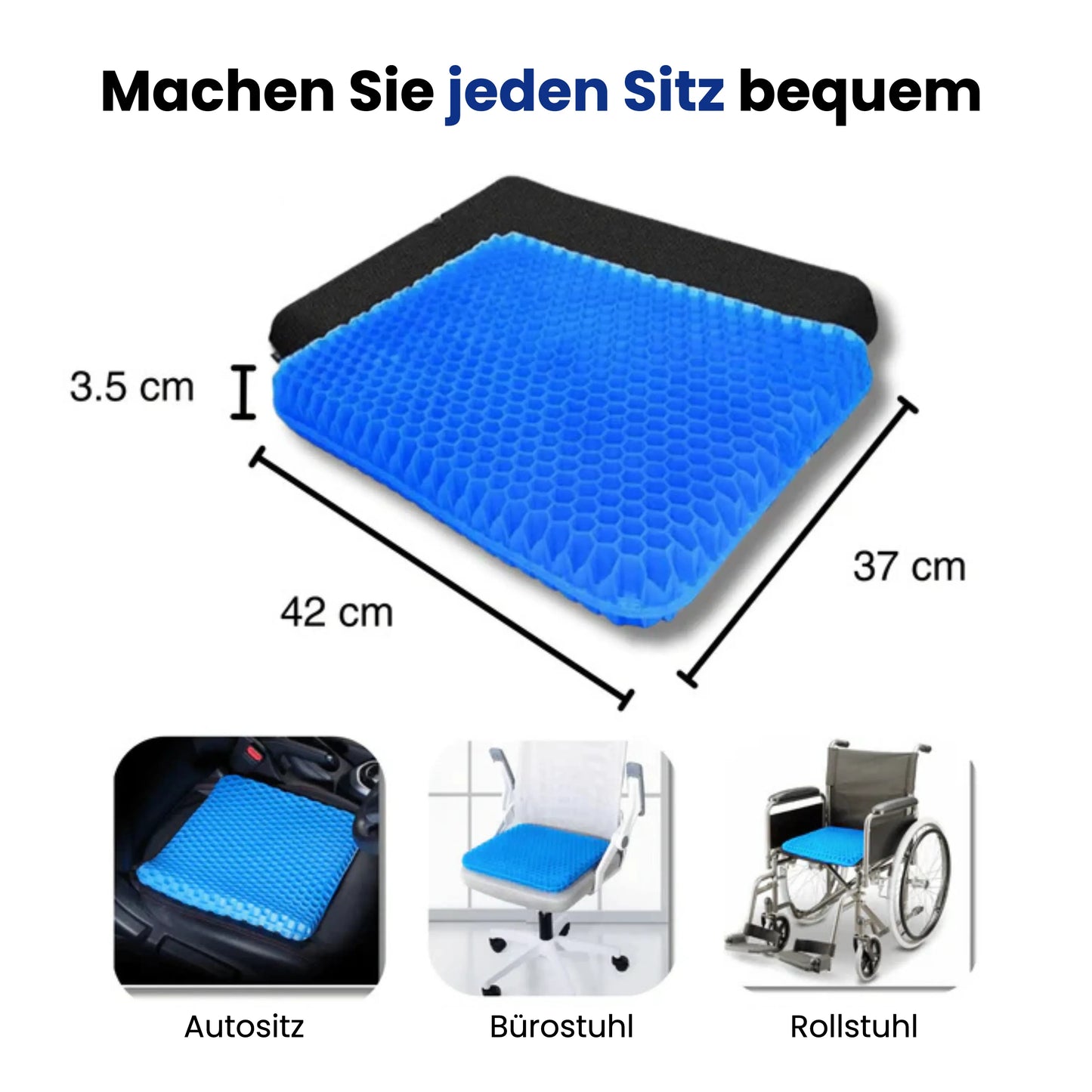 ErgoHeal – Gelkissen für schmerzfreies Sitzen