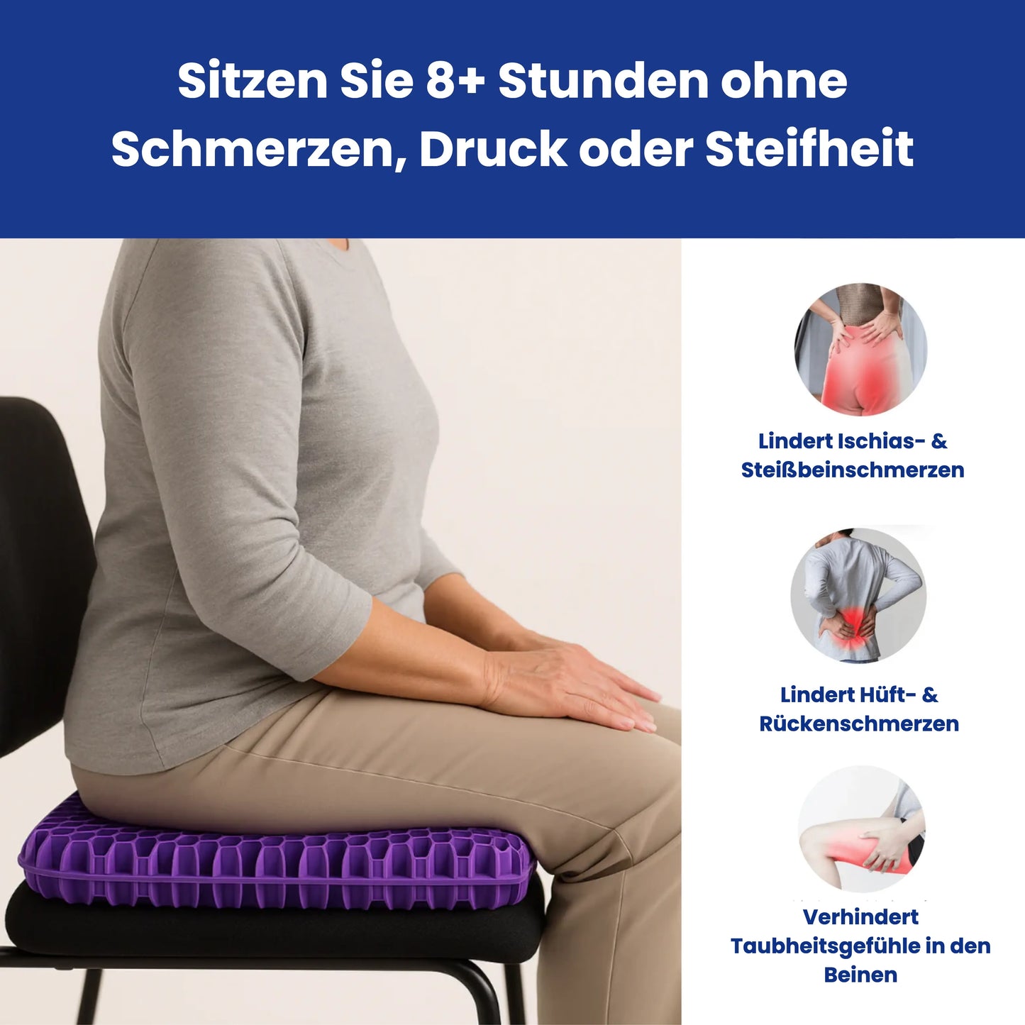 ErgoHeal – Gelkissen für schmerzfreies Sitzen