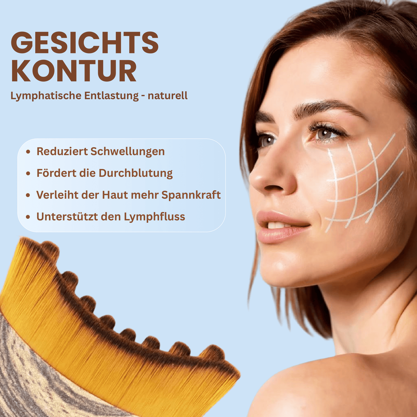 Lymphéa Face Brush – Sanft entstaut. Sichtbar definiert.